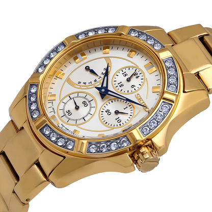 Seiko Analog White & Metal band Men's Watch SRLZ86P1