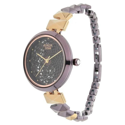 Analog Brown & Stainless Steel Women' NS95121KM01