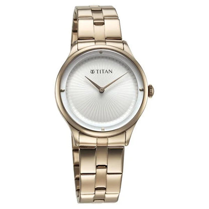 Analog White & Stainless Steel Women' NS95185WM01