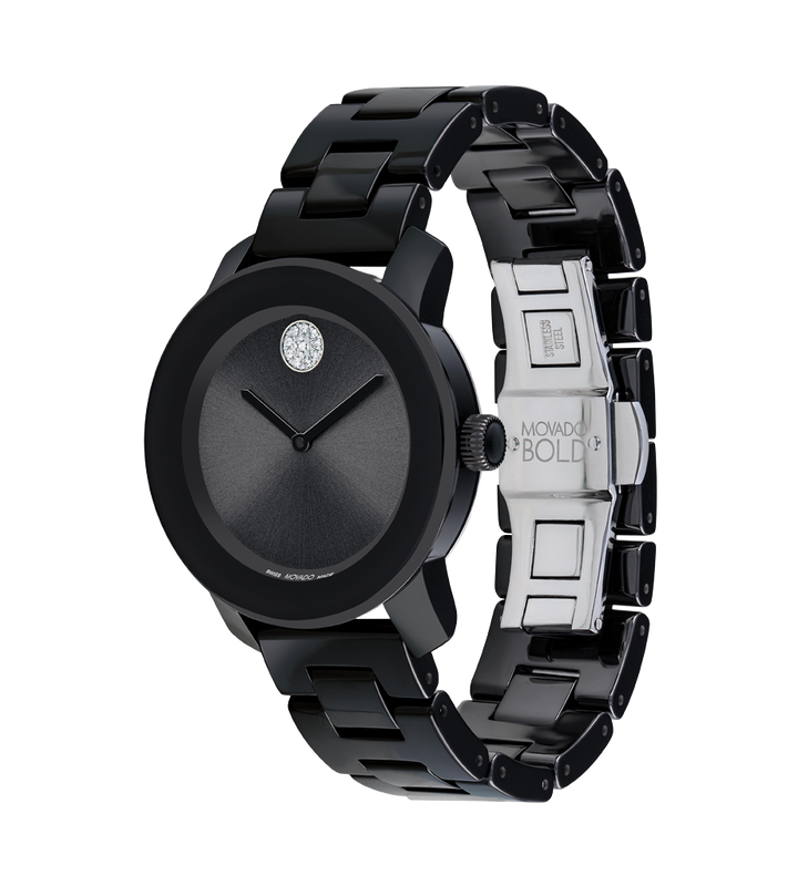 Movado Analog Black & Ceramic Women's Watch 3600803
