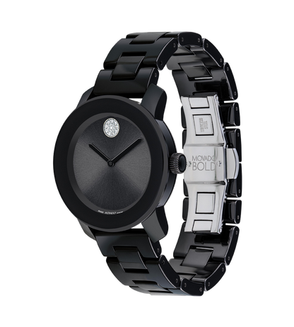 Movado Analog Black & Ceramic Women's Watch 3600803