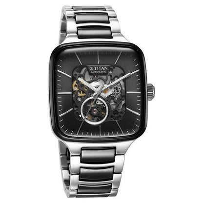 Automatic Black & Steel & Ceramic Men' 90175KD01