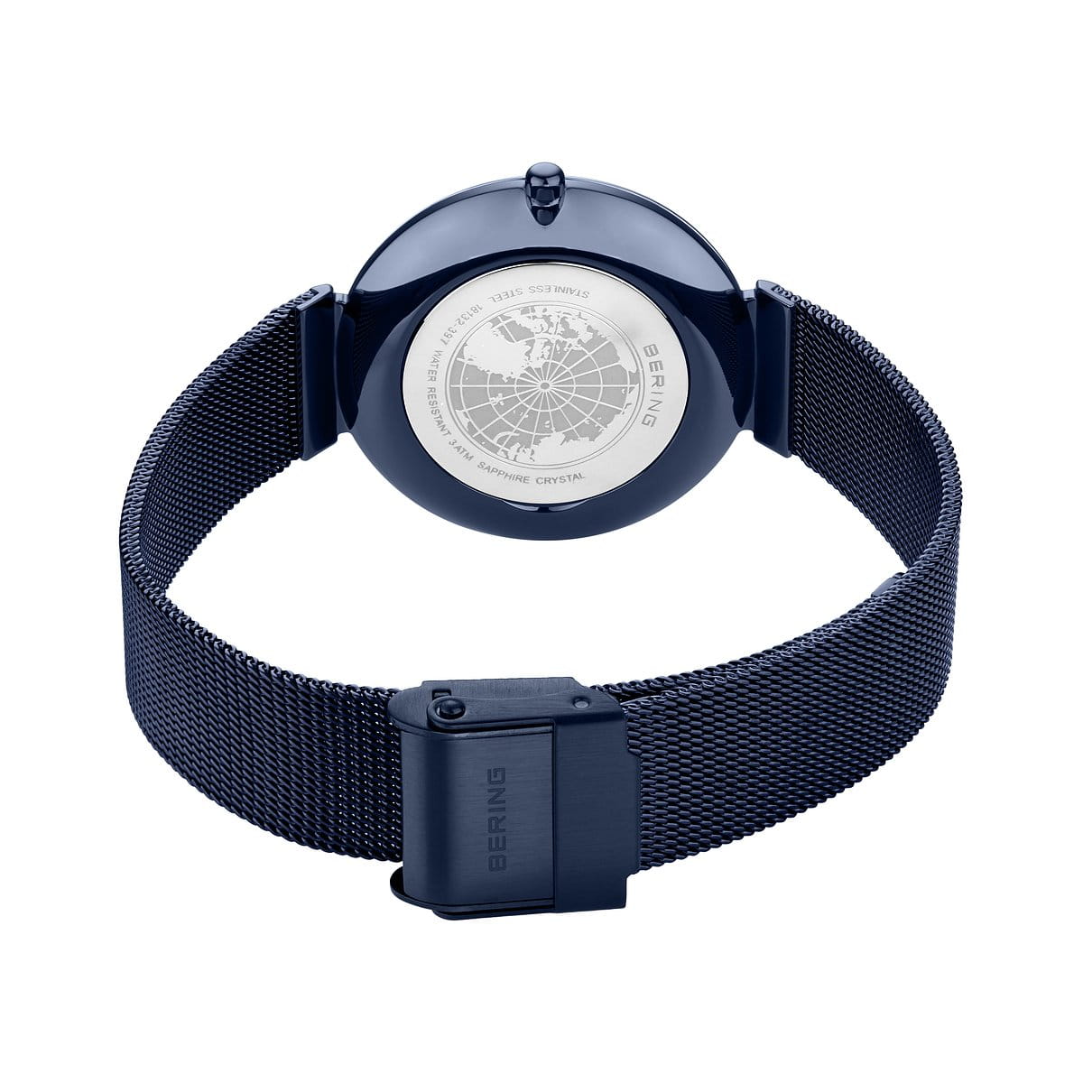 Bering Analog Blue & Milanese Women's Watch 18132 397