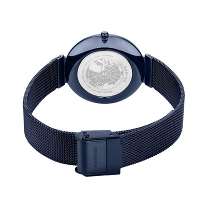 Bering Analog Blue & Milanese Women's Watch 18132 397