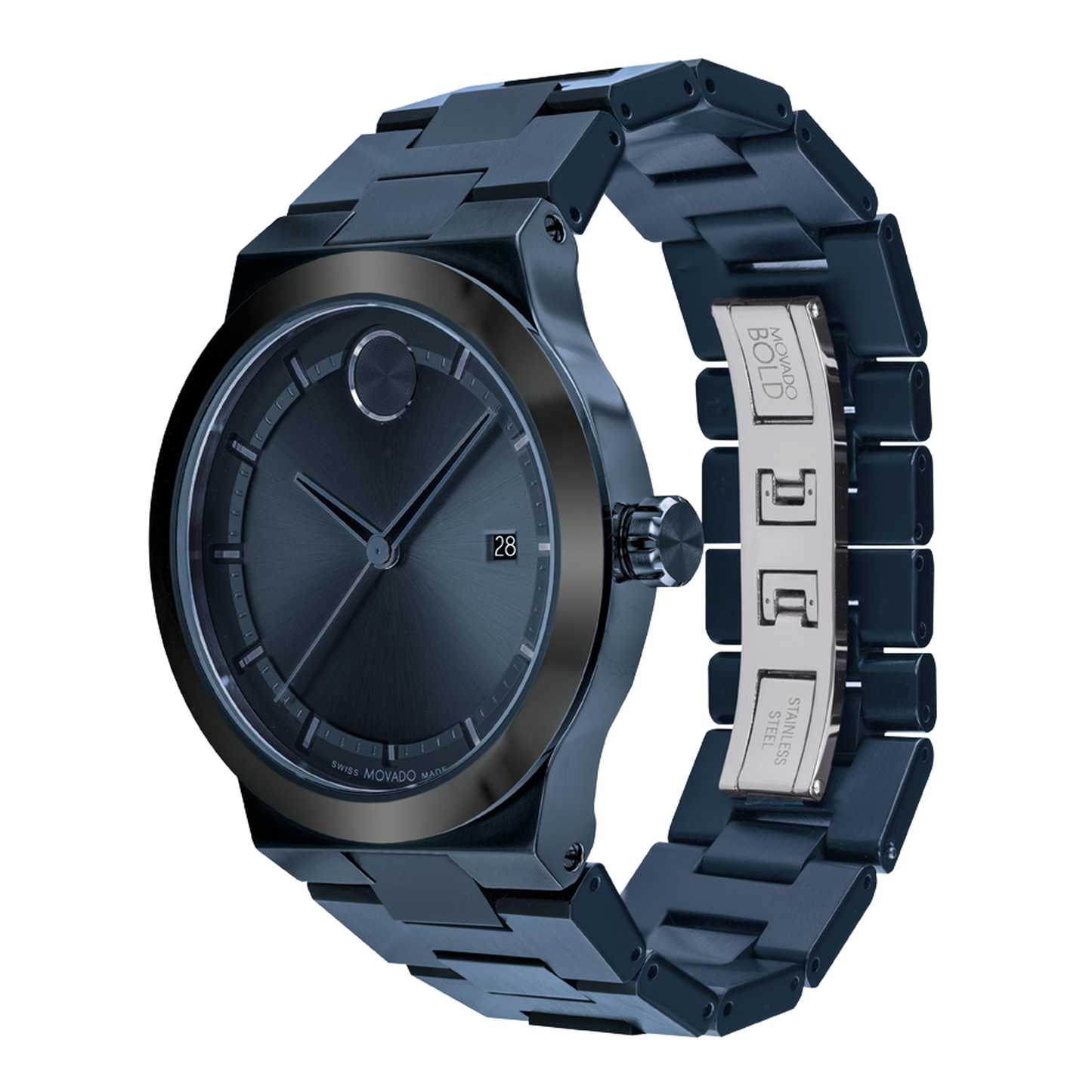 Movado Analog Blue & Stainless Steel Men's Watch 3600852