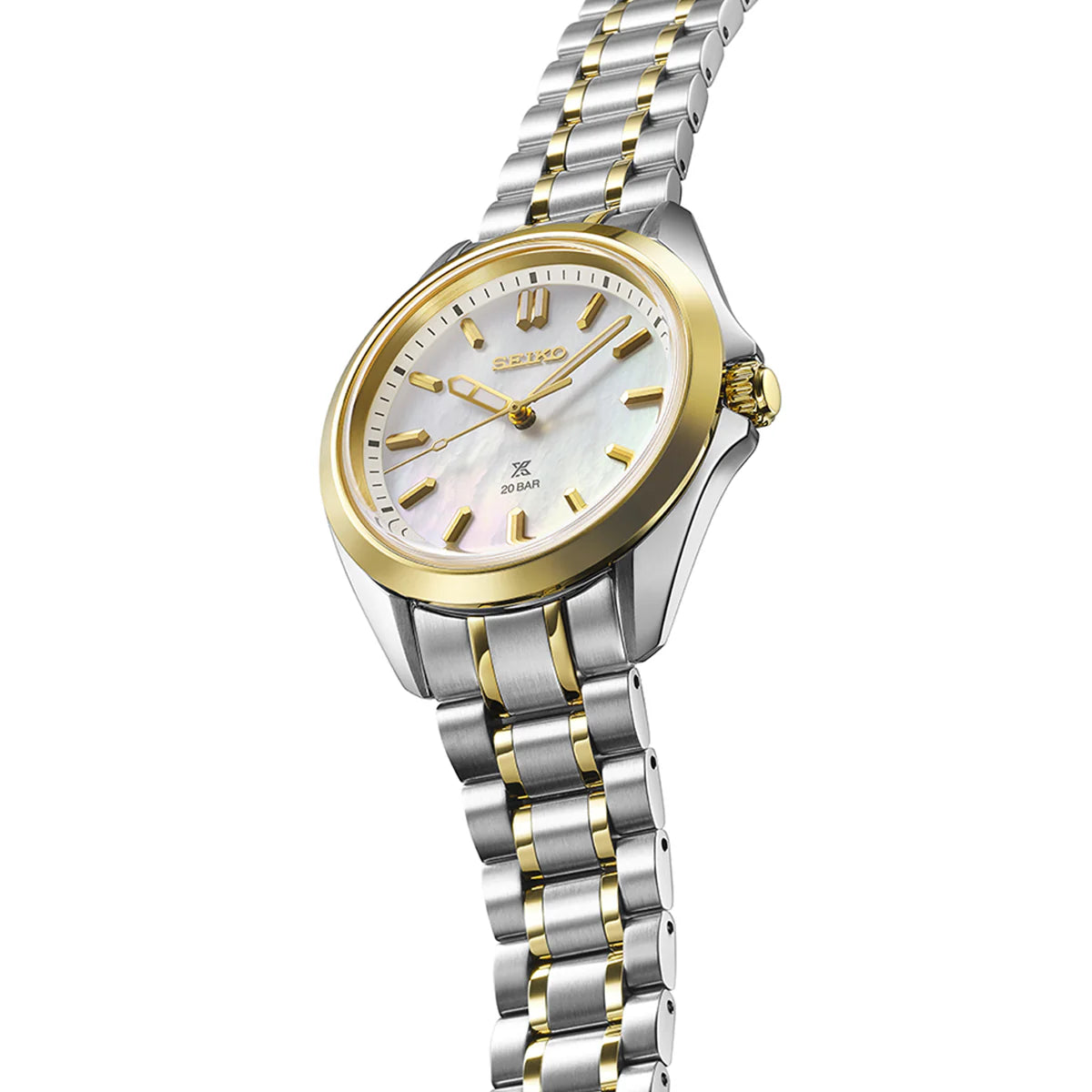 SEIKO Analog White & Stainless Steel Women's Watch SUR608J1