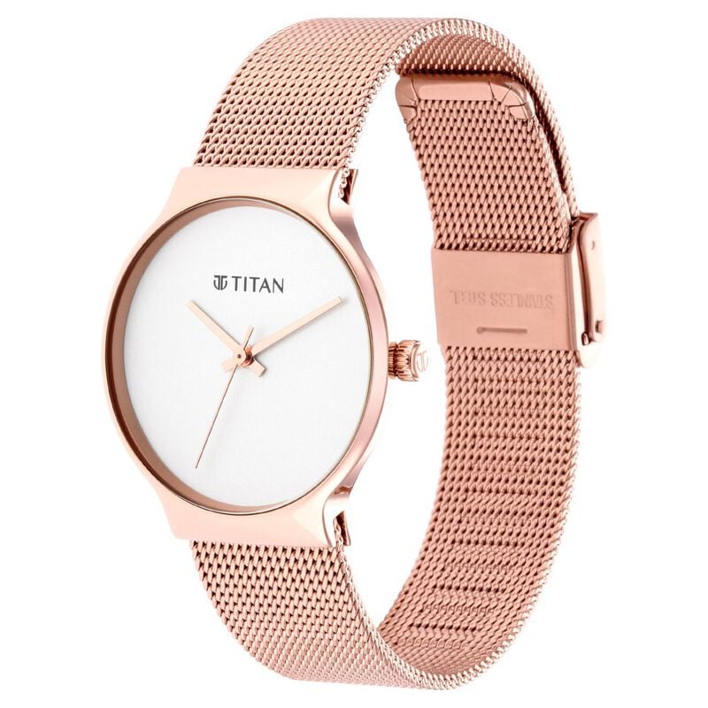 Analog Silver & Stainless Steel Women's Watch NR95141WM01