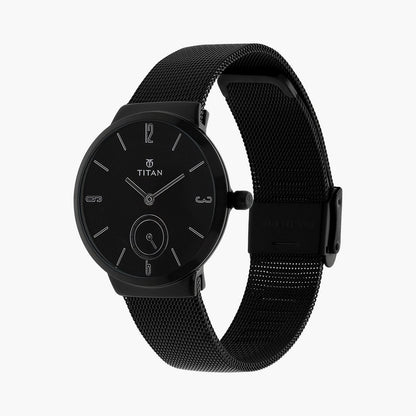 Analog Black & Stainless Steel Women's Watch NQ95033NM01