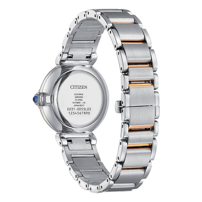 Citizen Analog Mother Of Pearl & Stainless Steel Women's Watch EM1074 82D