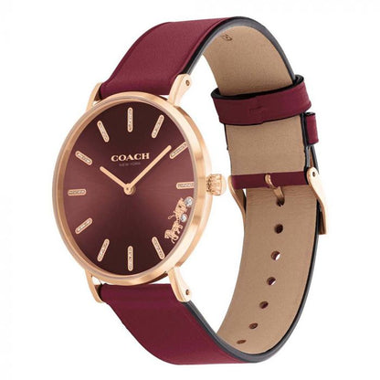 Coach Analog Red & Leather Women's Watch CO14503852W