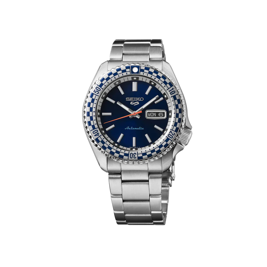 Seiko 5 Sports Petrol Blue ‘Checker Flag’ Special Edition SRPK65K1