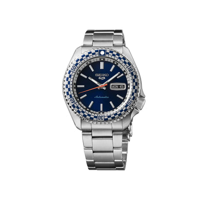 Seiko 5 Sports Petrol Blue ‘Checker Flag’ Special Edition SRPK65K1