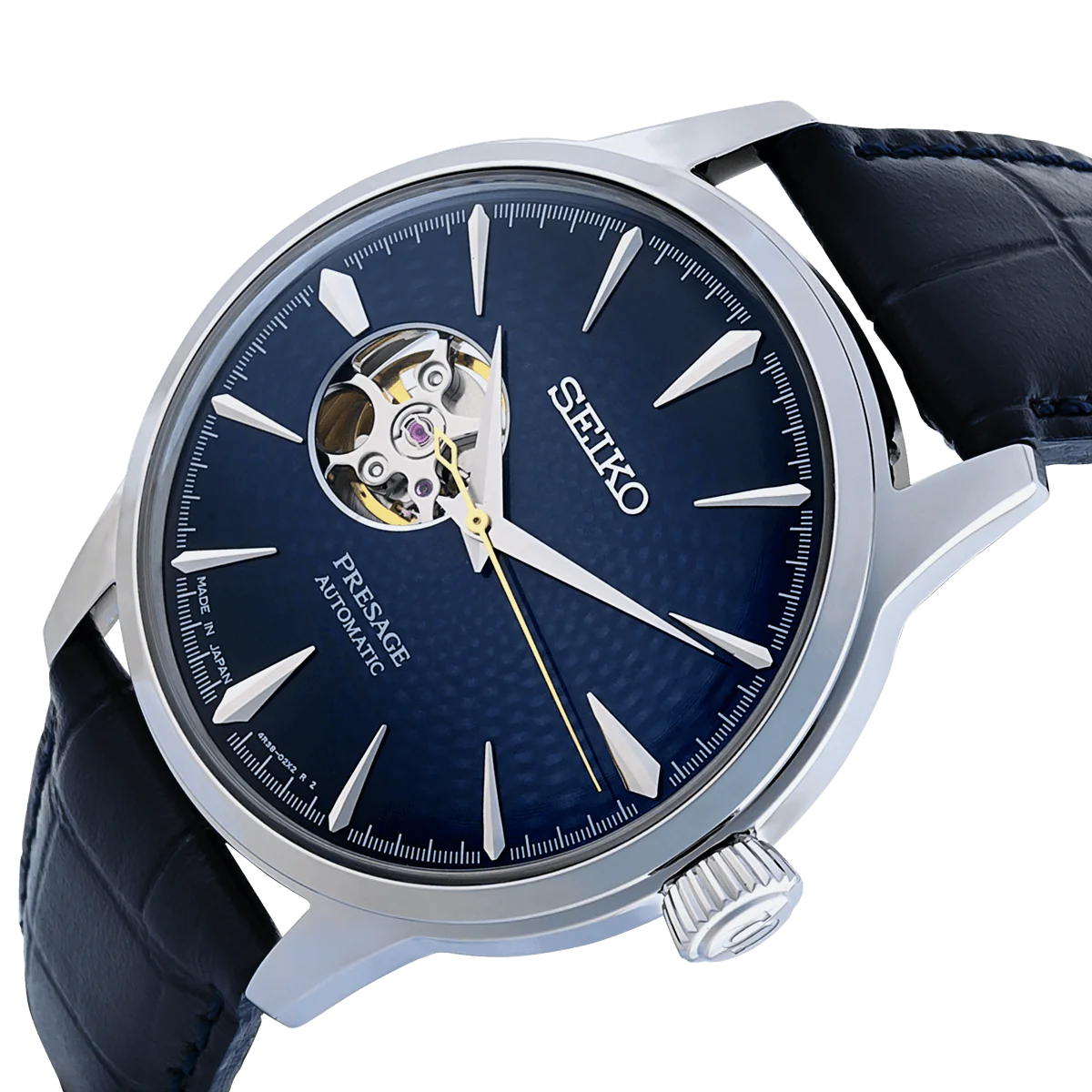 Seiko Analog Blue & Leather Men's Watch SSA405J1