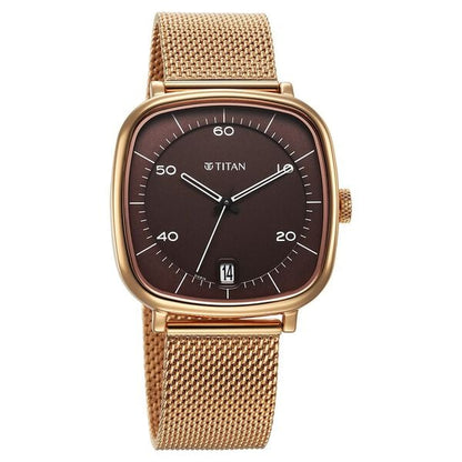 Analog Brown & Stainless Steel Men' 1885WM01