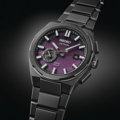 Seiko Analog Purple & Titanium Men's Watch SSJ029J1