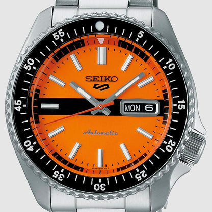 Seiko Analog Orange & Metal band Men's Watch SRPK11K1