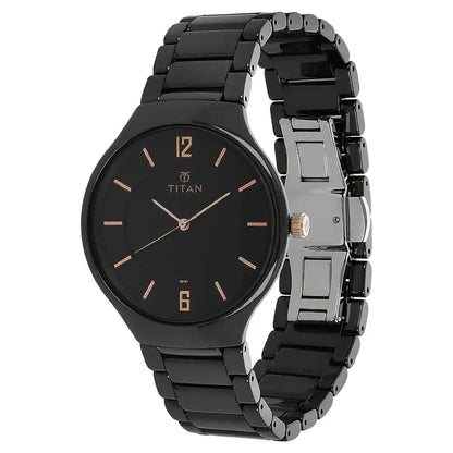 Analog Black & Ceramic Men's Watch NQ90014KC02