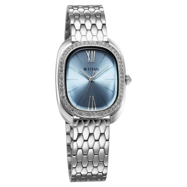 Analog Blue & Stainless Steel Women' 95317SM01
