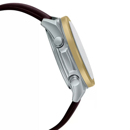 Casio Analog-Digital Gold & Leather Men's Watch EX530