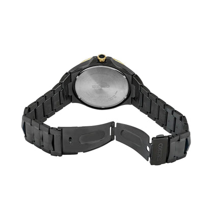 Seiko Analog Black & Stainless Steel Men's Watch SNE506P9