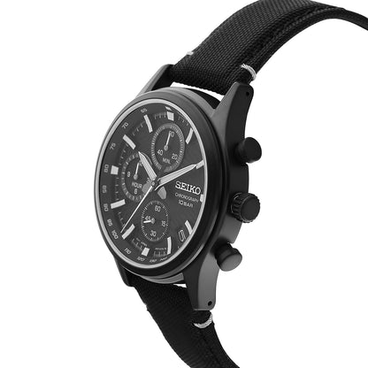 Seiko Chronograph Black & Nylon Men's Watch SSB421P1