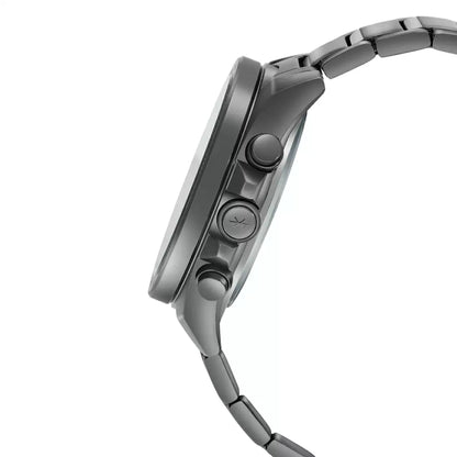 CASIO Analog-Digital Black & Stainless Steel Men's Watch ED527