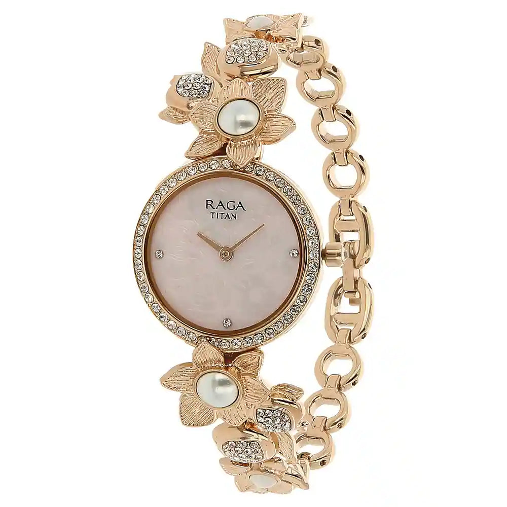 Analog Mother Of Pearl &  Women's Watch NM95043WM01