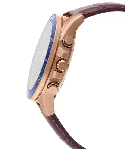 Casio Analog Blue & Leather Men's Watch EX358