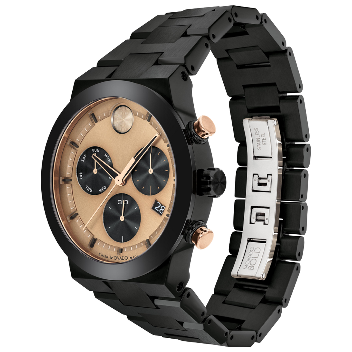 Movado Analog Brown & Stainless Steel Men's Watch 3600897