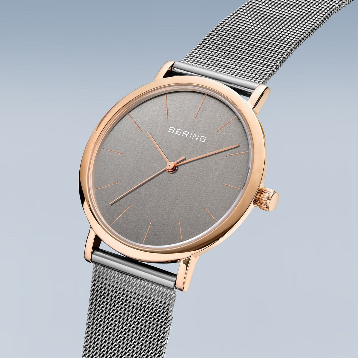 Bering Analog Grey & Milanese Women's Watch 13436 369