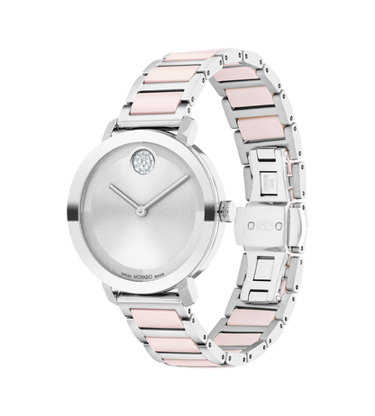 Movado BOLD Evolution 2.0 Pink Ceramic Inserts Women's 3601236
