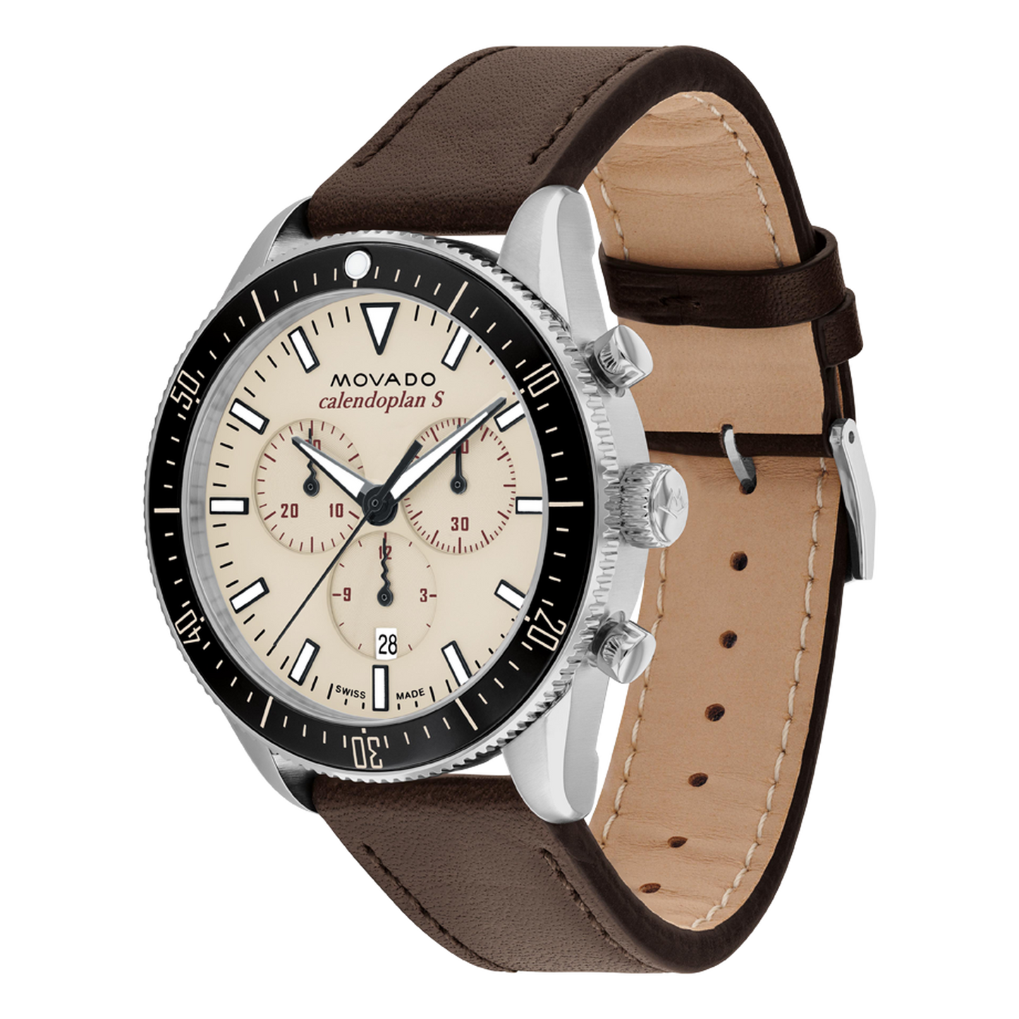 Movado Heritage Series Calendoplan S Men's Watch - Swiss Quartz Chronograph 3650205