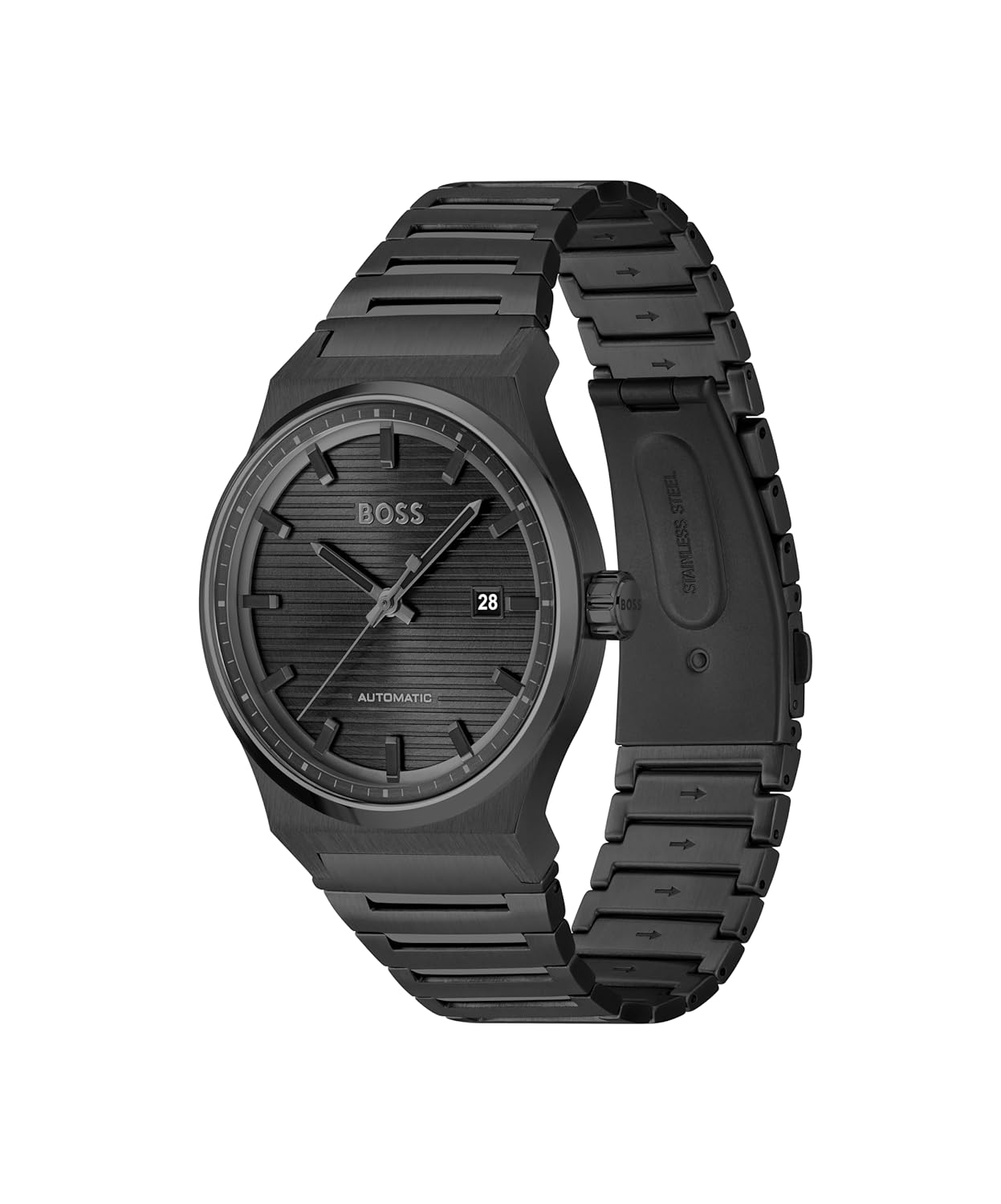 HUGO BOSS Stainless Steel Analog Black Dial Men's Watch