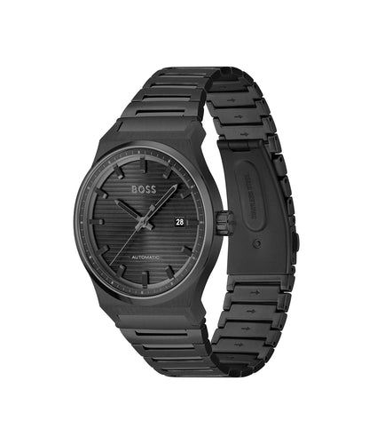 HUGO BOSS Stainless Steel Analog Black Dial Men's Watch