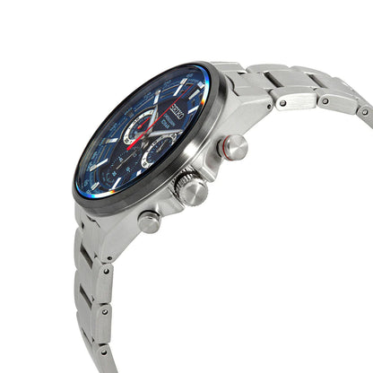Seiko Chronograph Blue & Metal band Men's Watch SSB407P1