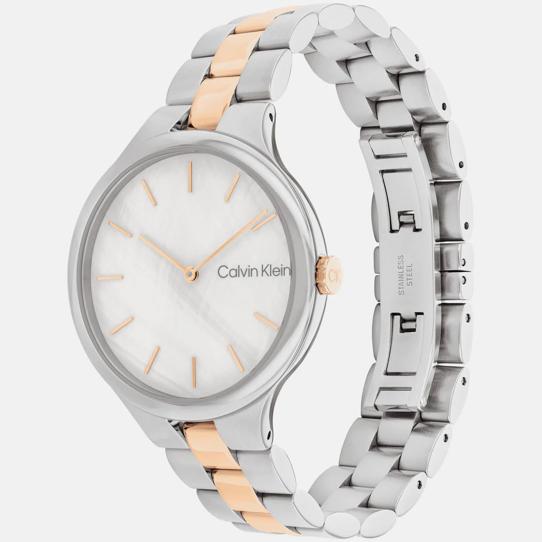 CALVIN KLEIN Analog White & Stainless Steel Women's Watch 25200428