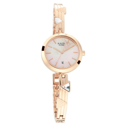 Analog Mother Of Pearl & Metal band Women's Watch NR2606WM04
