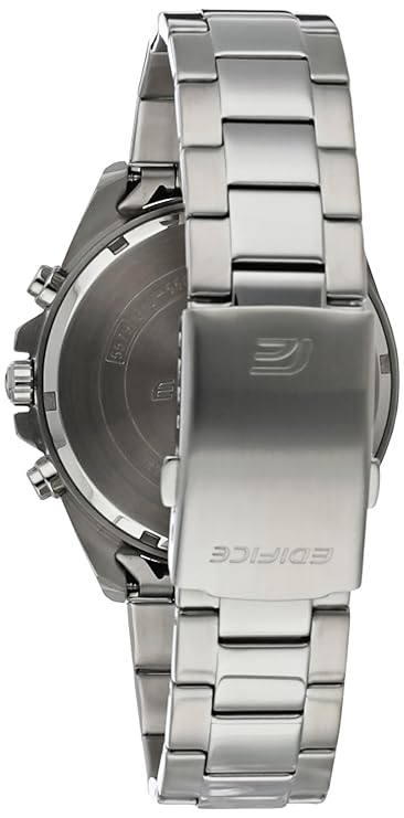 CASIO Chronograph Black & Stainless Steel Men's Watch ED554