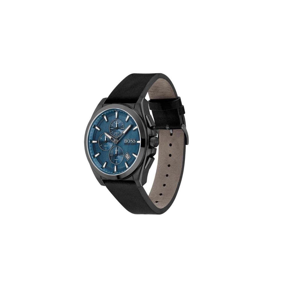 Hugo Boss Analog Blue & Leather Men's Watch 1513883