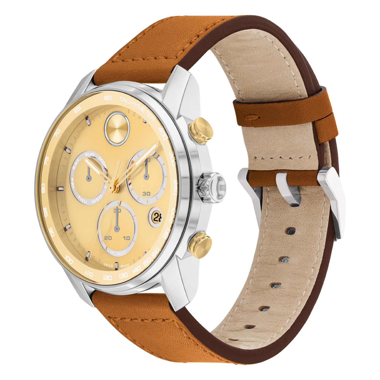 Movado Analog Gold & Leather Men's Watch 3600908