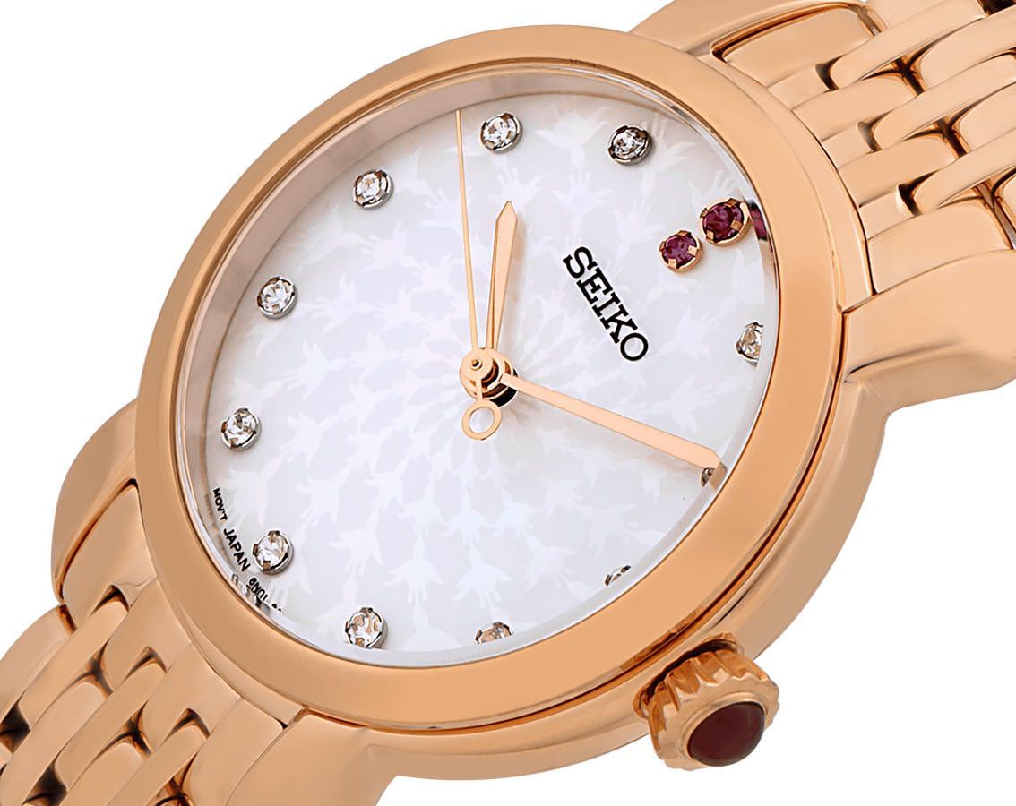 Seiko Analog Mother Of Pearl & Metal band Women's Watch SUR624P1