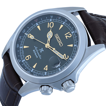 Seiko Analog Green & Leather Men's Watch SPB121J1