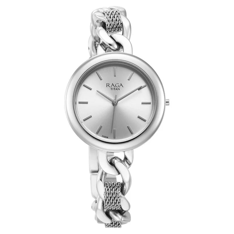 Analog Silver & Metal band Women's Watch 95265SM01