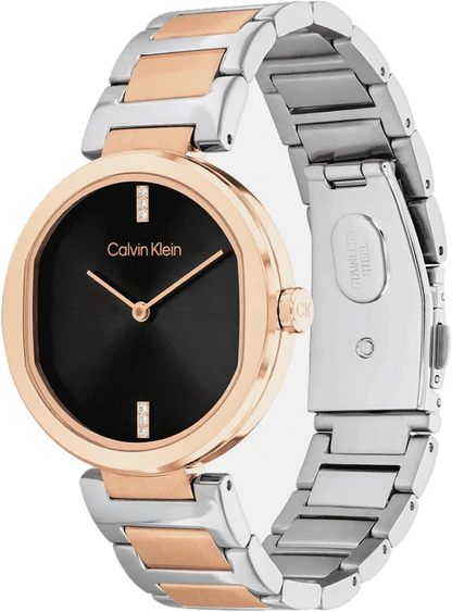 Sensation Female Black Analog Stainless Steel Watch 25200432