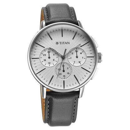 Multifunction Silver & Leather Men' 90200SL01