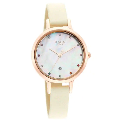 Analog Mother Of Pearl &  Women's Watch NP2666WL03