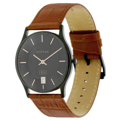 Analog Black & Leather Men's Watch NQ1683NL01