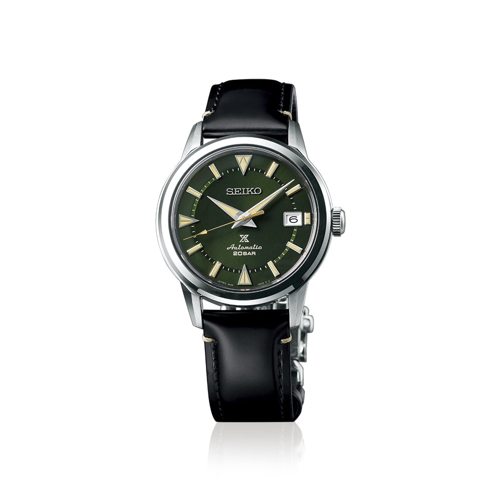 Seiko Analog green & Leather Men's Watch SPB245J1