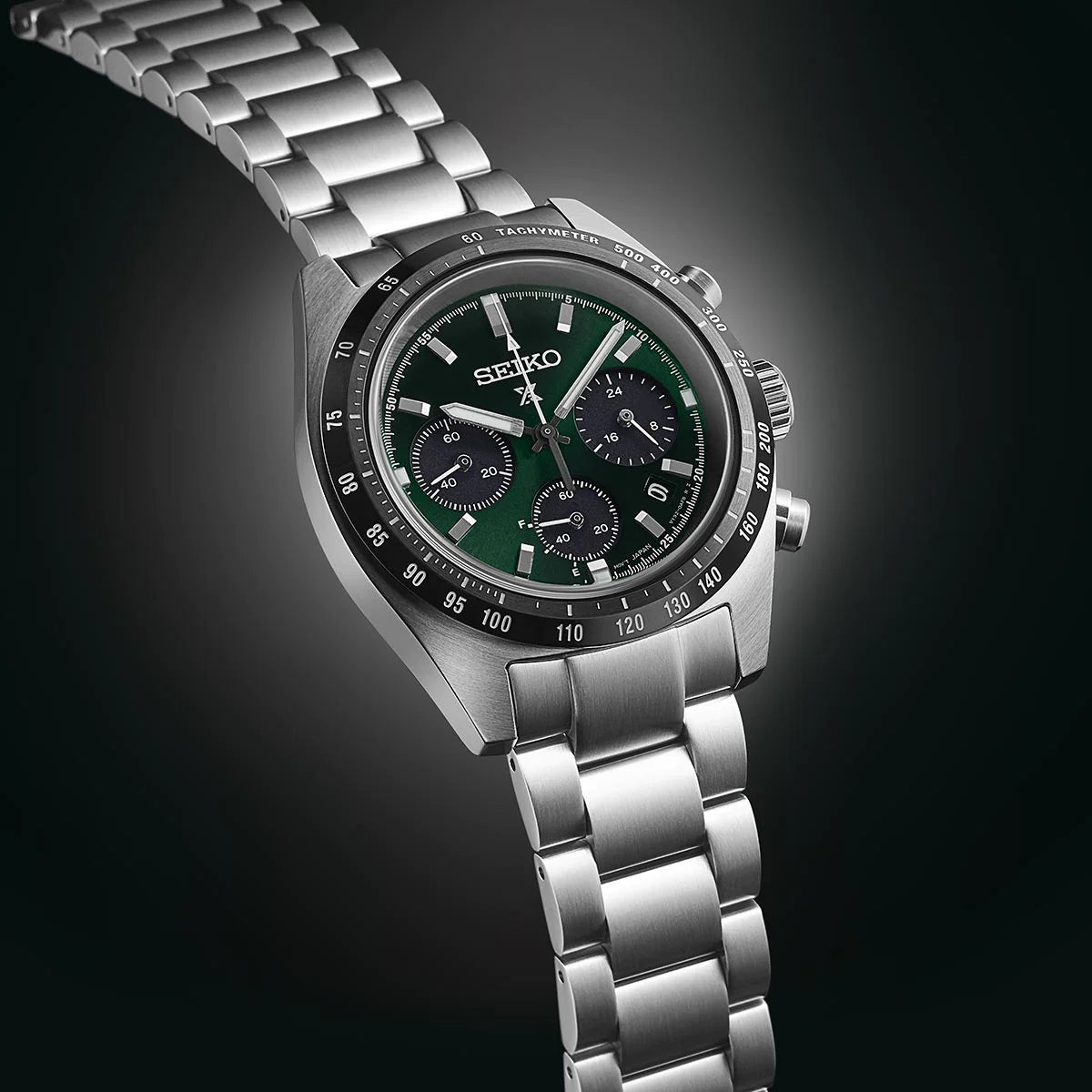 Seiko  Green & Stainless Steel Men's Watch SSC933P1