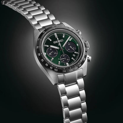 Seiko  Green & Stainless Steel Men's Watch SSC933P1